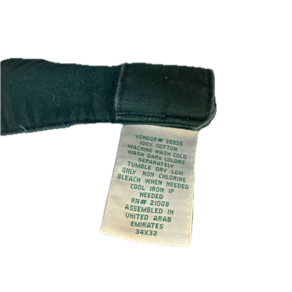 IZOD Vintage Dark Academia Hunter Green Pleated High Waisted Trousers 34x32 - Picture 3 of 5